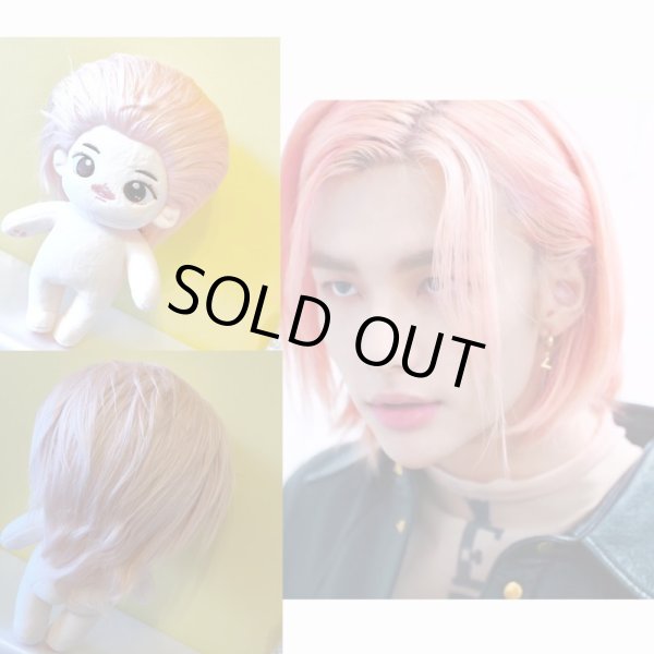 画像1: 20cmdoll straykids ヒョンジン ぬいぐるみ ピンク髪 (1)