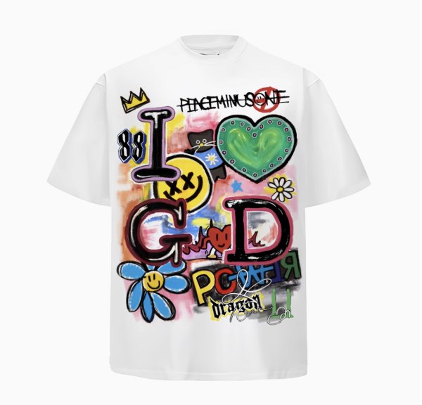 画像2: BIGBANG G-DRAGON ジヨン 応援デザインTシャツ 033 (2)
