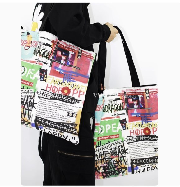 画像1: BIGBANG G-DRAGON ジヨン 応援 BAG 035 (1)