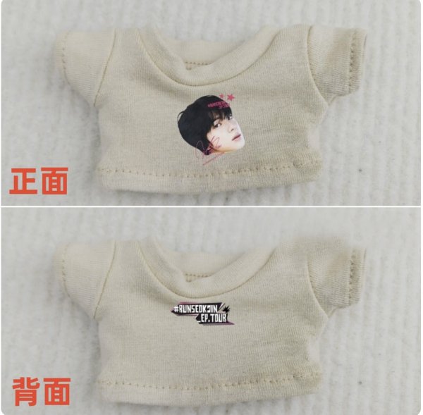 画像1: 【予約】10/15/20/40/ BTS JIN ジン ソクジン 着用風Tシャツ 003 (1)