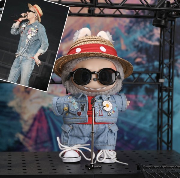 画像1: Labubu BIGBANG G-DRAGON 着用風セット 025 ジヨン GD (1)