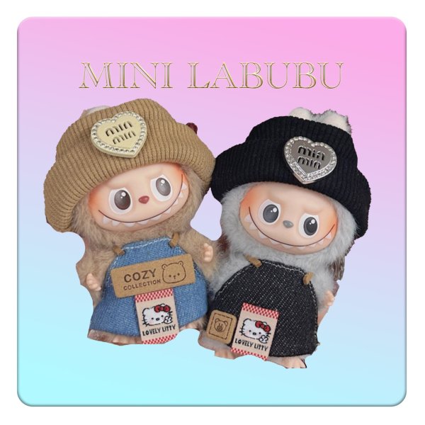 画像1: Mini Labubu/ エプロン 001 アルファベットラブブ PIN FOR LOVE (1)