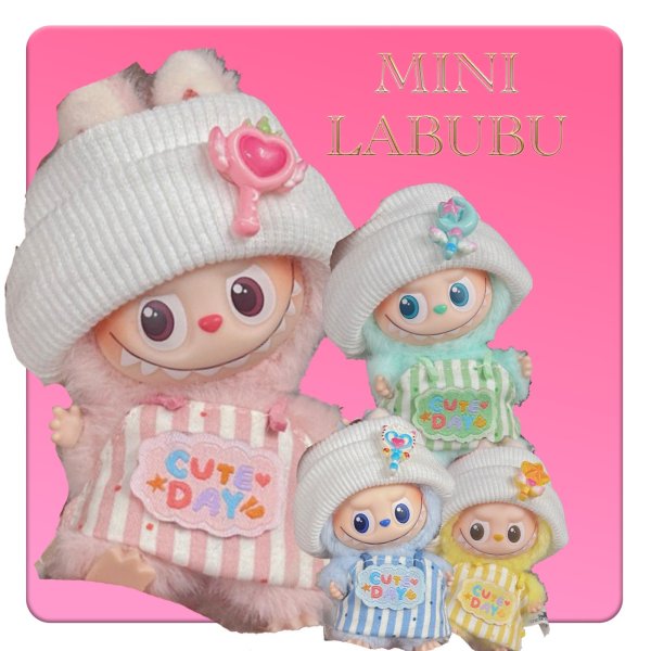 画像1: Mini Labubu/ エプロン 003 アルファベットラブブ PIN FOR LOVE (1)