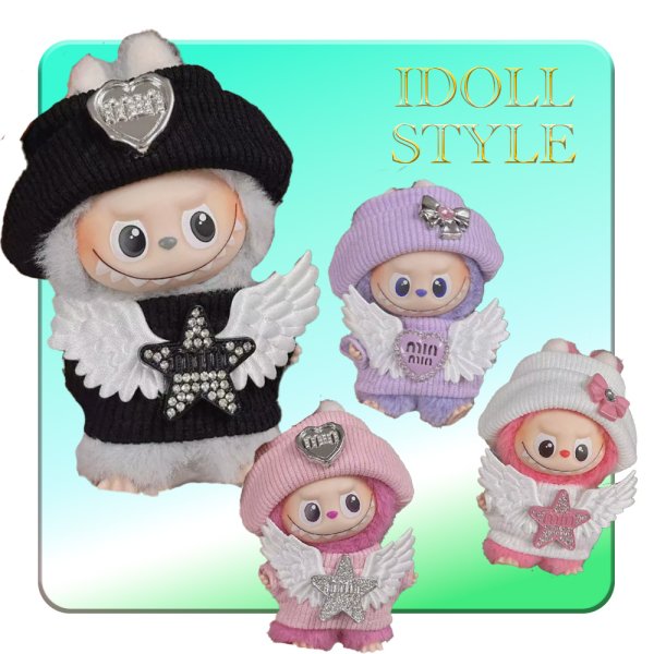 画像1: Mini Labubu/ お洋服セット 015 アルファベットラブブ PIN FOR LOVE (1)
