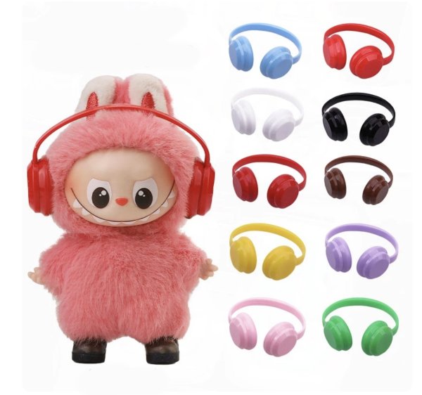 画像1: Mini Labubu/ ヘッドフォン 022 アルファベットラブブ PIN FOR LOVE (1)