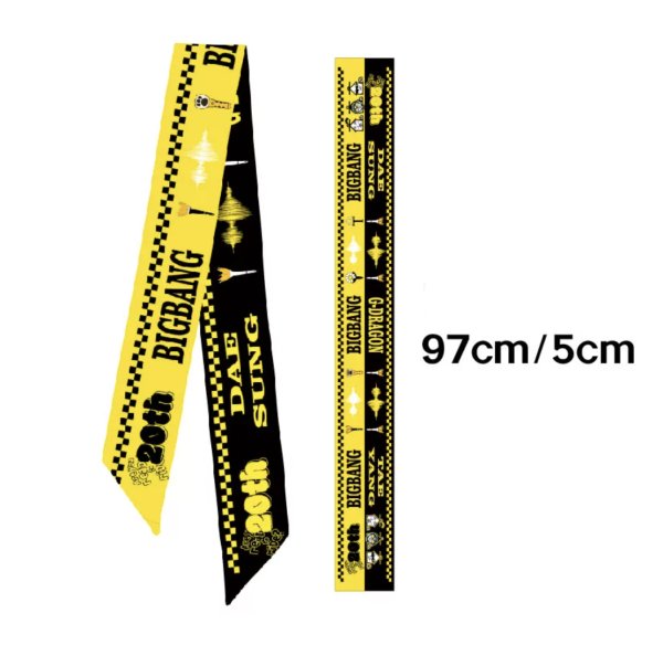 画像1: BIGBANG  20th祝リボンスカーフ 004 BIGBANG テソン D-LITE DLITE ジヨン G-DRAGON GDRAGON GD SOL ソル ヨンベ (1)