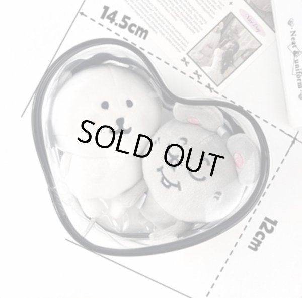 画像7: 10cm用ぬいぐるみ用 ハートのクリアケース 012 痛バ 保護ケース (7)