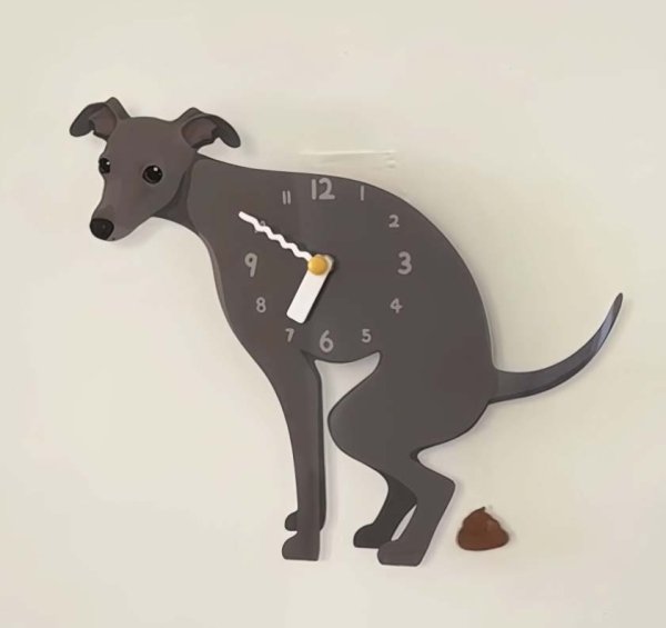 画像3: 犬がうんちしている時計 002 (3)