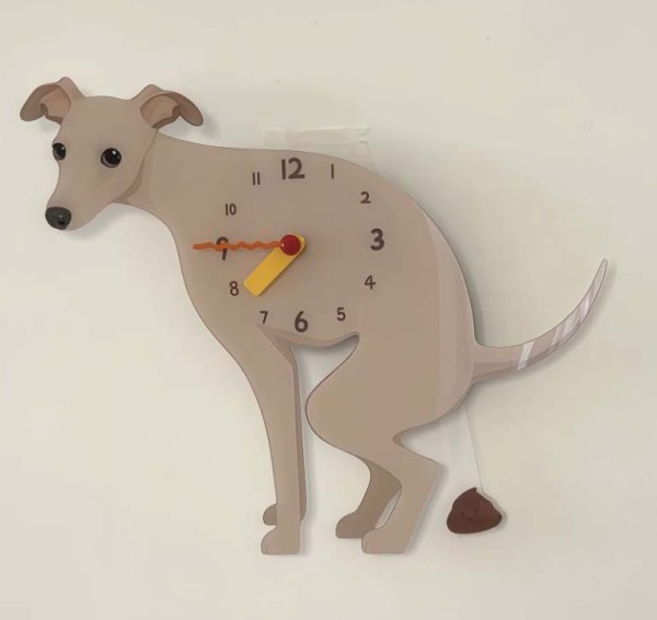 画像2: 犬がうんちしている時計 002 (2)
